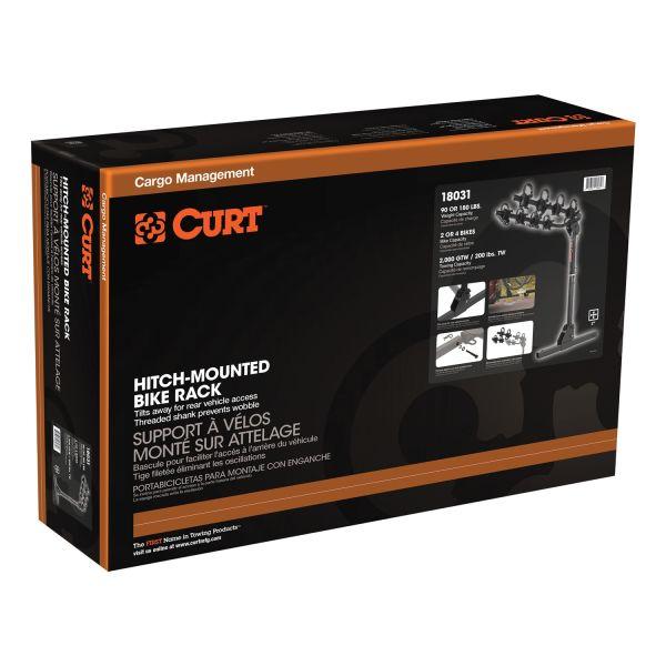 CURT TOWABLE EXTENDABLE HITCH MOUNTED BIKE RACK 2 OR 4 BIKES 2IN