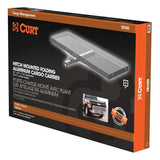 CURT 60IN. X 20IN. ALUMINUM TRAY-STYLE CARGO CARRIER (FOLDING 2IN. SHANK; 500 LBS.) - 18100