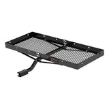 CURT 48IN. X 20IN. BLACK STEEL TRAY CARGO CARRIER (1-1/4IN.; 2IN. ADAPTER; 300 LBS.) - 18110