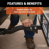 CURT 60IN. X 24IN. BLACK STEEL BASKET CARGO CARRIER (FOLDING 2IN. SHANK; 500 LBS.) - 18153