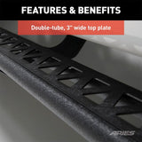 ARIES Rocker Step Running Boards, 18-24 Jeep Wrangler JL 2-Door - 2074119