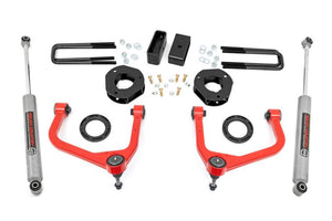 Rough Country 3.5 Inch Lift Kit - Strut Spacer/N3 Shocks/Red UCAs - 19-24 Sierra 1500 - 22630RED