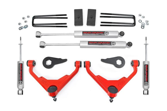 Rough Country 3 Inch Lift Kit - 01-10 Chevy/GMC 2500HD - 8596N2RED