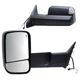 2013-2018 Ram Tow Mirrors - Power/Heated/Signal/Puddle Lamps (4th Gen, Black)