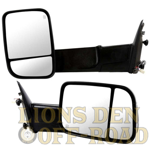 2009-2018 Ram 1500/2500/3500 Tow Mirrors (4th Gen) (Black or Chrome)