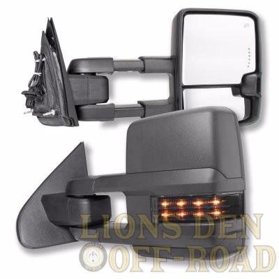 2003-2006 New Style Chevy Silverado & GMC Sierra 1500/2500/3500 Tow Mirrors (Black or Chrome)