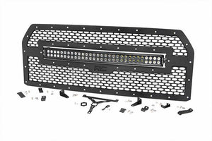 ROUGH COUNTRY MESH GRILLE W/ 30" BLACK SERIES LED LIGHT BAR | 2015-2017 FORD F-150 - 70193