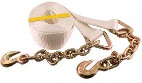 ERICKSON 3"X25' 18,000 LB RECOVERY STRAP W/ CHAIN LEAD