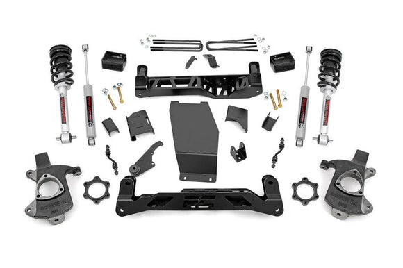 ROUGH COUNTRY 5 INCH LIFT KIT | N3 SHOCKS & STRUTS | ALUMINUM/STAMPED STEEL | 14-18 SILVERADO/SIERRA 1500 4WD - 22434