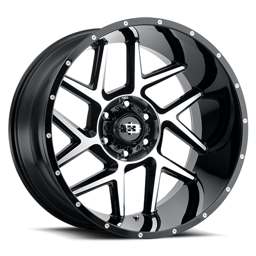 VISION 360 SLIVER GLOSS BLACK MACHINED FACE | 20X10 6X139.7 -29 OFFSET - C360-20083GBMF-29