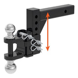 CURT ADJUSTABLE MULTIPURPOSE BALL MOUNT (2IN. SHANK; 2IN./2-5/16IN. BALLS) - 45049