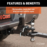 CURT ADJUSTABLE MULTIPURPOSE BALL MOUNT (2IN. SHANK; 2IN./2-5/16IN. BALLS) - 45049