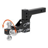 CURT ADJUSTABLE TRI-BALL MOUNT (2IN. SHANK; 1-7/8IN.; 2IN./2-5/16IN. BALLS) - 45799