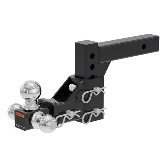 CURT ADJUSTABLE TRI-BALL MOUNT (2IN. SHANK; 1-7/8IN.; 2IN./2-5/16IN. BALLS) - 45799