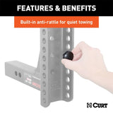 CURT ADJUSTABLE CHANNEL MOUNT WITH DUAL BALL (2IN. SHANK; 14;000 LBS.; 6IN. DROP) - 45900
