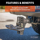 CURT ADJUSTABLE CHANNEL MOUNT WITH 2-5/16IN. BALL/PINTLE (2IN. SHANK; 13;000 LBS.) - 45907