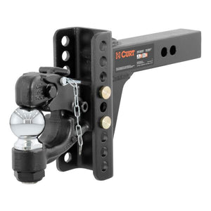 CURT ADJUSTABLE CHANNEL MOUNT WITH 2-5/16IN. BALL/PINTLE (2IN. SHANK; 13;000 LBS.) - 45907