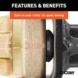 CURT ADJUSTABLE CHANNEL MOUNT WITH DUAL BALL 2IN. SHANK; 14;000 LBS.; 10-1/8IN. DROP - 45926