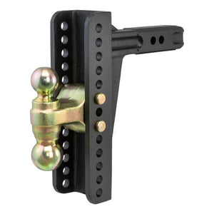 CURT ADJUSTABLE CHANNEL MOUNT WITH DUAL BALL 2IN. SHANK; 14;000 LBS.; 10-1/8IN. DROP - 45926