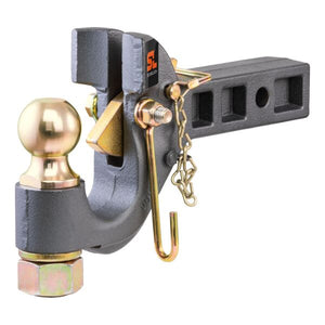 CURT SECURELATCH RECEIVER-MOUNT BALL/PINTLE HITCH (2IN. SHANK; 2IN. BALL; 14K) - 48407