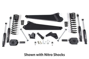 ZONE 4" RADIUS ARM SUSPENSION LIFT KIT w/NITRO SHOCKS | 2014-2018 RAM 2500 4WD GAS ONLY - D63N