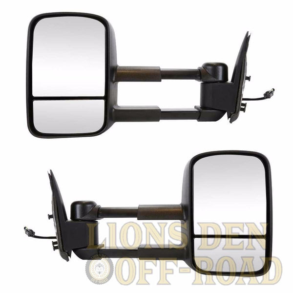 Pair Of Power Heated Tow Mirrors For 03-06 Chevy Silverado/GMC Sierra 1500-3500 – With LED Turn Signals, Black