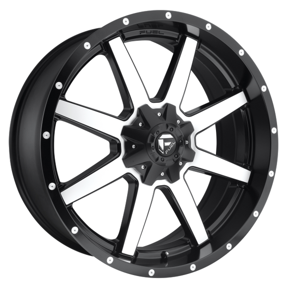 FUEL MAVERICK D537 1PC 20X9 8X180 MATTE BLACK MACHINED FACE 20MM - D53720901857