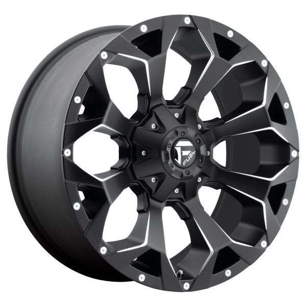 FUEL ASSAULT D546 1PC 22X12 8X180 MATTE BLACK & MILLED -44MM - D546222 ...