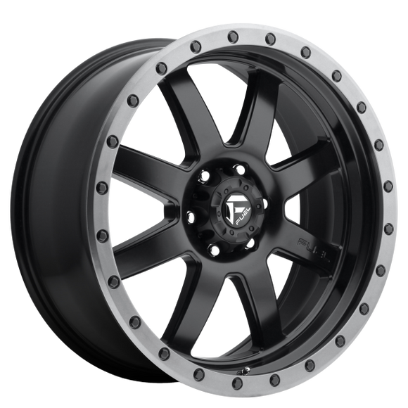 FUEL TROPHY D551 1PC 17X8.5 6X139.7 MATTE BLACK & GUN METAL 06MM - D55117858350