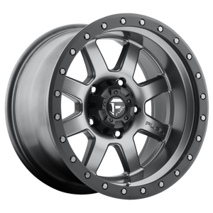 FUEL TROPHY D552 1PC 18X10 5X5 MATTE GUN METAL -24MM - D55218007345