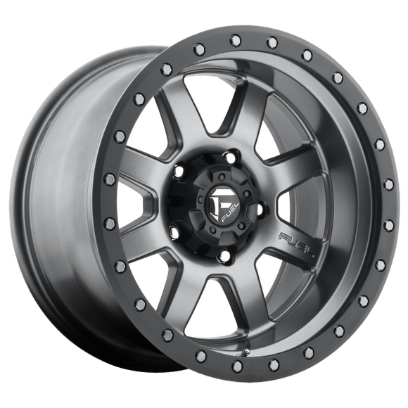 FUEL TROPHY D552 1PC 18X10 5X5 MATTE GUN METAL -24MM - D55218007345