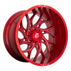 FUEL RUNNER D742 1PC 26X14 8X180 CANDY RED & MILLED -75MM - D74226401845