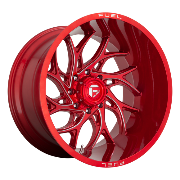 FUEL RUNNER D742 1PC 22X10 8X180 CANDY RED & MILLED -18MM - D74222001847