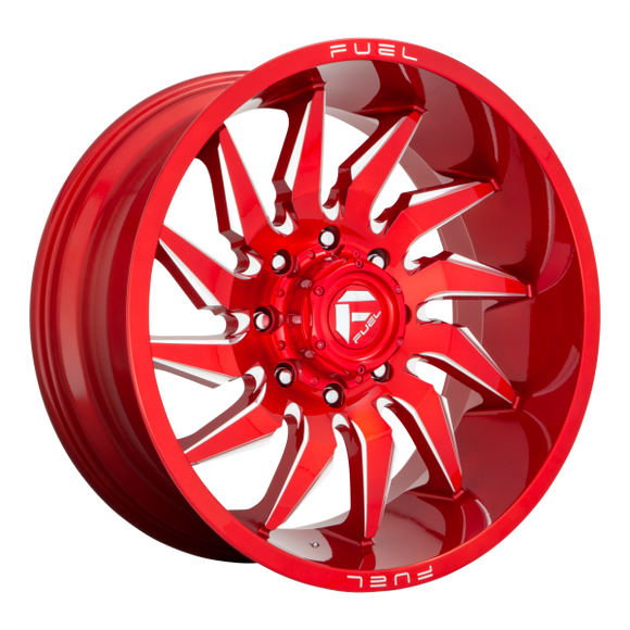 FUEL SABER D745 1PC 20X9 8X170 CANDY RED & MILLED 01MM - D74520901750