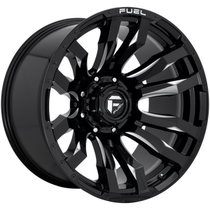 FUEL 1PC D673 BLITZ - 20X9 6X5.5 +1 OFFSET GLOSS BLACK MILLED - D67320908450