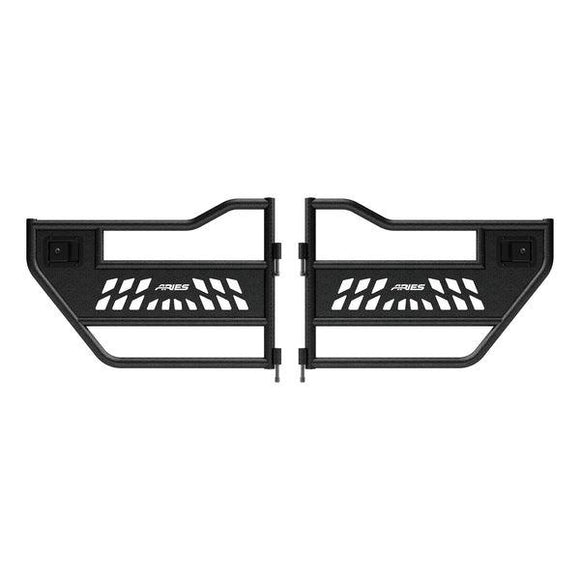 ARIES REAR TUBE DOORS -  18-24 Jeep Wrangler JL & 20-24 Jeep Gladiator -  2500200