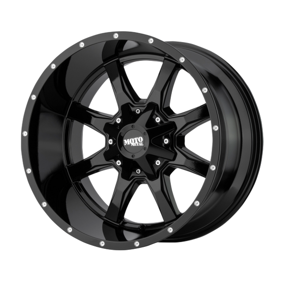 MOTO METAL MO970 18X10 6X135/6X139.7 GLOSS-BLACK MILL LIP -24MM - MO970810673A24NUS