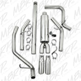 MBRP 2.5" Cat Back, Dual Split Side, T409, 2009-2013 SILV/SIERRA 1500 4.8/5.3/6.0L RC/EC/CC (excluding 8' bed) - S5056409