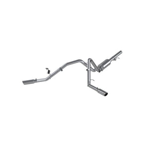 MBRP 2.5" Cat Back, Dual Split Side, T409, 2009-2013 SILV/SIERRA 1500 4.8/5.3/6.0L RC/EC/CC (excluding 8' bed) - S5056409