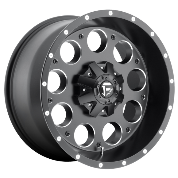 FUEL REVOLVER D525 1PC 18X9 6X135/6X139.7 MATTE BLACK & MILLED -12MM - D52518909845