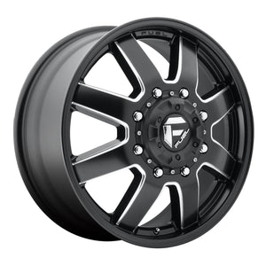 FUEL MAVERICK D538 1PC 17X6.5 8X210 DUALLY MATTE BLACK & MILLED 116MM - D538176593F