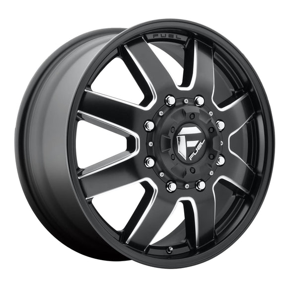 FUEL MAVERICK D538 1PC 22X8.25 8X6.5 DUALLY MATTE BLACK & MILLED 105MM - D538228272