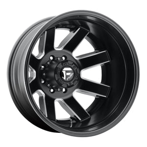 FUEL MAVERICK D538 1PC 24X8.25 8X170 DUALLY MATTE BLACK & MILLED -176MM - D53824821725