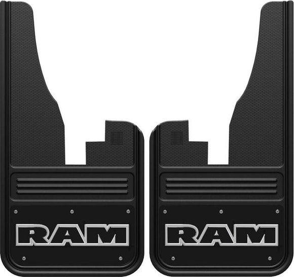GATORBACK RAM TEXT MUD FLAPS - BLACK/WRAP