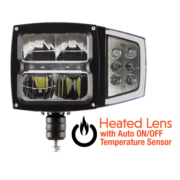 UNI BOND LED HEATED SNOW PLOW LIGHTS SAE DOT COMPLIANT LED HEADLIGHT 1 Light 1 Signal