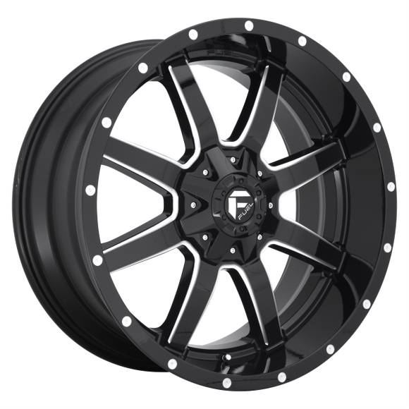 FUEL MAVERICK 1PC D610 20X9 6X135/5.5 GL-BLK-MIL +1MM - D61020909850