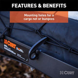 CURT 60IN. X 20IN. BLACK STEEL TRAY CARGO CARRIER (FOLDING 2IN. SHANK; 500 LBS.) - 18109