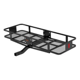 CURT 60IN. X 20IN. BLACK STEEL BASKET CARGO CARRIER (FIXED 2IN. SHANK; 500 LBS.) - 18150