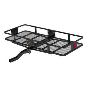 CURT 60IN. X 24IN. BLACK STEEL BASKET CARGO CARRIER (FOLDING 2IN. SHANK; 500 LBS.) - 18153