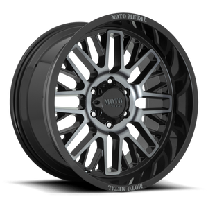 MOTO METAL MO802 20X10 6X135 GLOSS-BLK-MACHINED GREY TINT -18MM - MO80221063418N